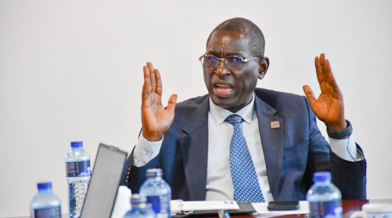 Commissioner of Cooperatives at the State Department of Cooperatives Mr. David Obonyo chairs the meeting. PHOTO/COURTESY