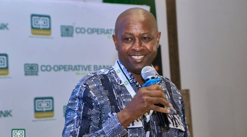 State Department of Cooperatives Principal Secretary Mr. Patrick Kilemi, CBS speaking at the 20th Annual National Cooperatives Leaders Conference. PHOTO/COURTESY